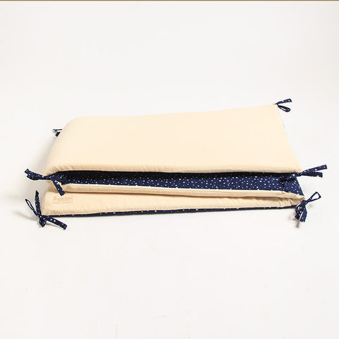 Organizador de cuna en algodón orgánico GOTS colores disponibles, blanco  invierno,rosa palo, verde eucalipto,azul marino, terracotta – Lou Bloom